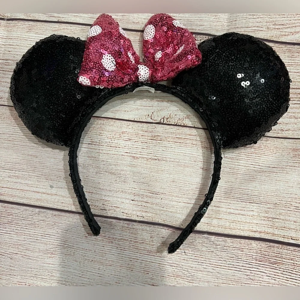 Minnie Mouse Ears Headband Polka Dot Bow